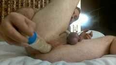 Me Chan Martin plowing my homemade toy deep in my ass to see what's the most I can handle.