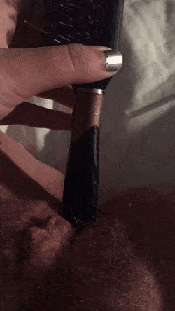 Fucking Hairy Cunt With Hair Brush