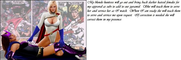Huntress brings potential submissives for approval