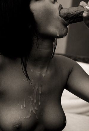 Spilling onto her tits