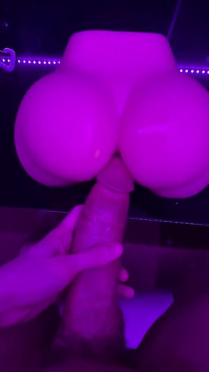 Huge cock fucks toy