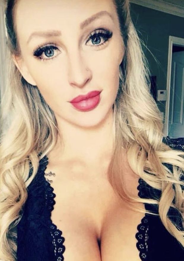 Smoking Hot Blond slut with huge tits