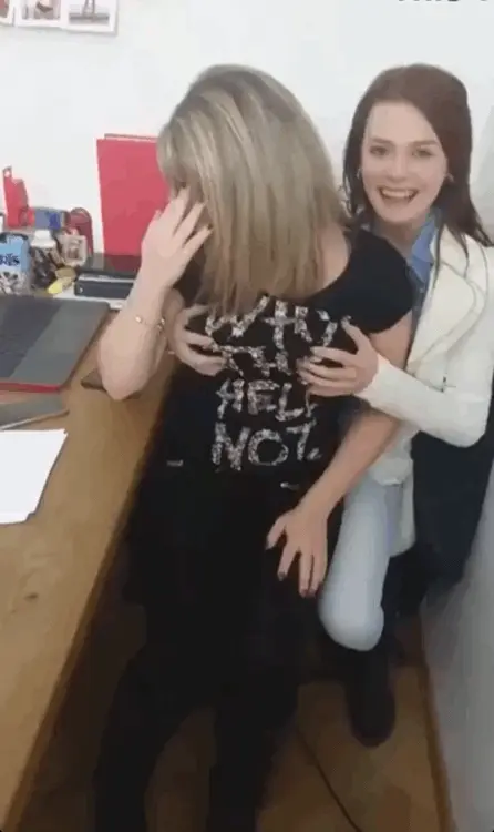 Coworkers play around while strict boss is out