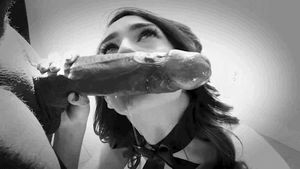 Brunette enjoying his wonderful manhood