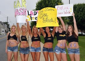 car wash bikini teens