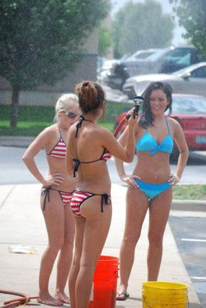 car wash bikini moms