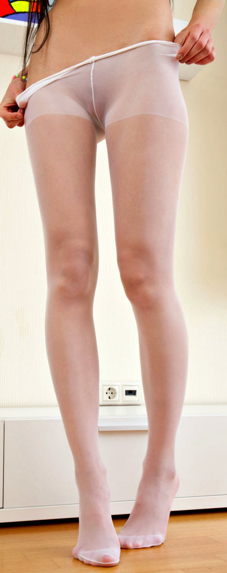 nice babe with perfect legs only in pantyhose