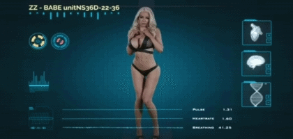 A bimbo virtual lady