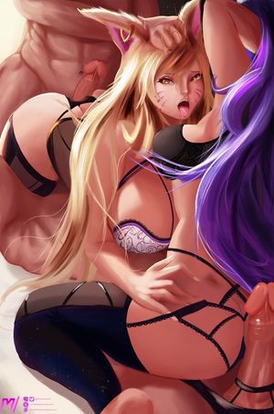 Ahri and kaisa geting nice big dick