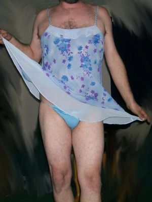 I love the floral blue lingerie