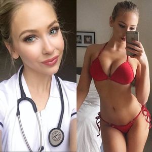 Gorgeous Doctor In Red Bikini
