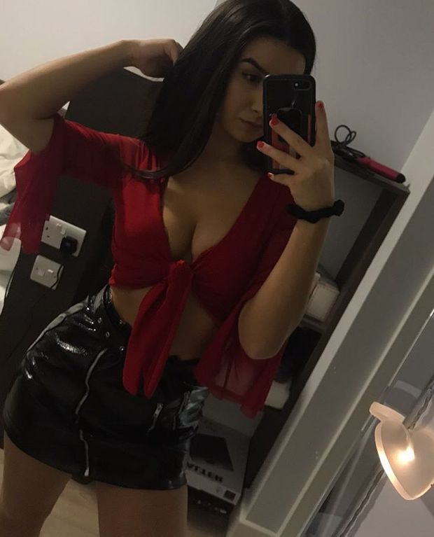 Busty slut in latex