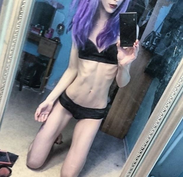 Skinny emo goth
