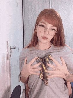 Rubbing Her Cute Little Perky Boobs