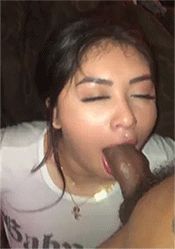 Latina teen try to swallow bbc