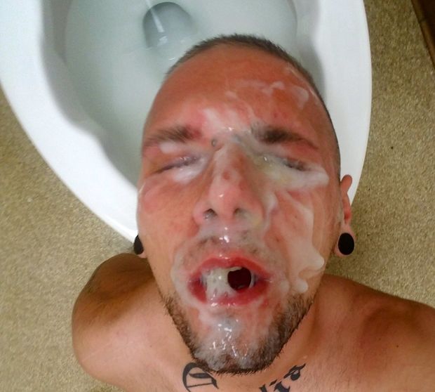 Cum covered face