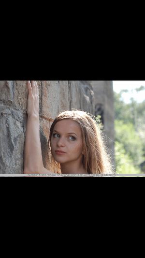 Cute blonde in her birthday suit