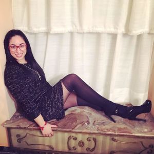 Sexy brunette with glasses