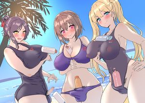 Three Futas seducing you with the Challenge