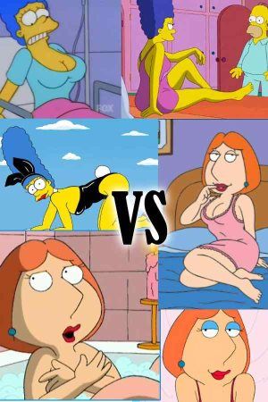 Epic Cartoon MILF Battle Royal – Marge Simpson vs Lois Griffin