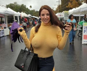 Angela White braless