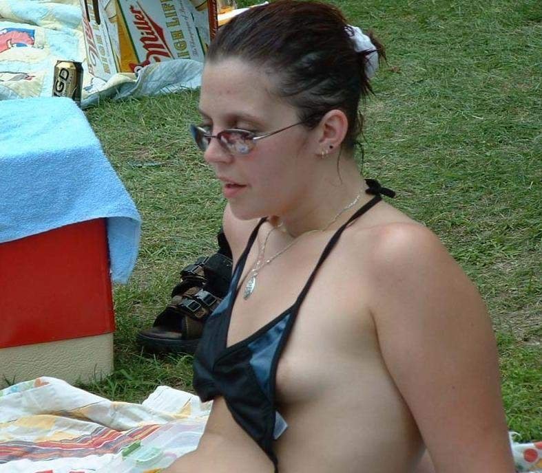 Picnics and concerts in the park are great venues to capture the wild titty shot.
