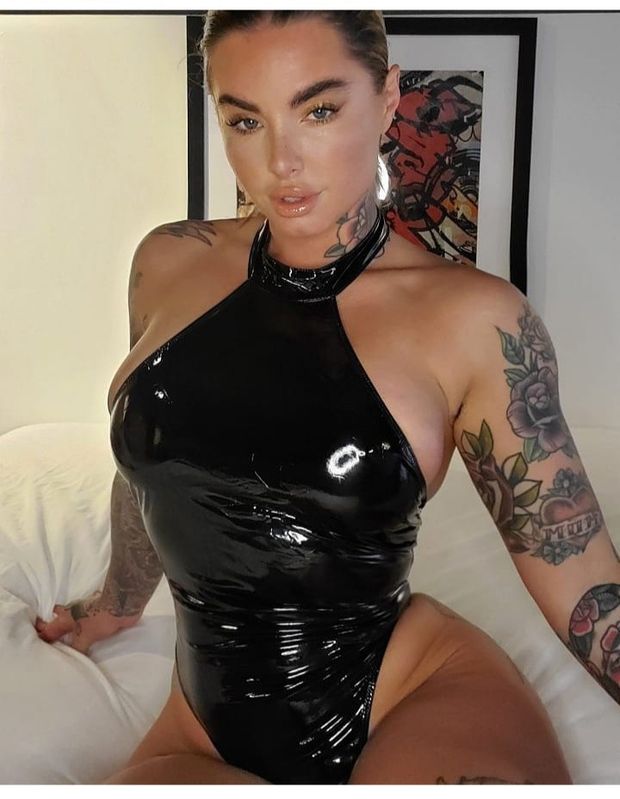 Christy Mack in Latex fashion style