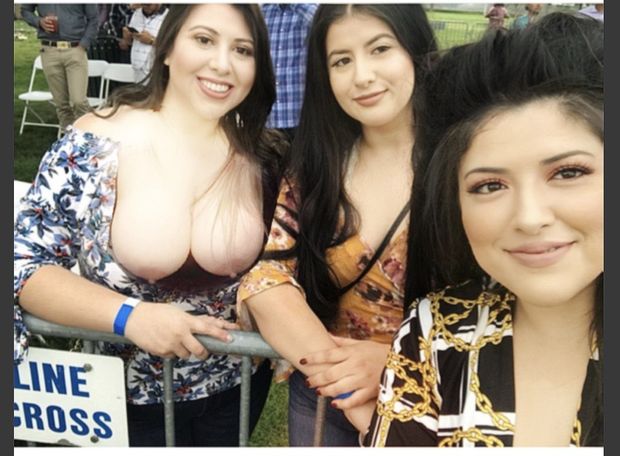 Latina with big tits hanging out