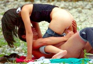 nice fucking on nature & cumming in pussy#1