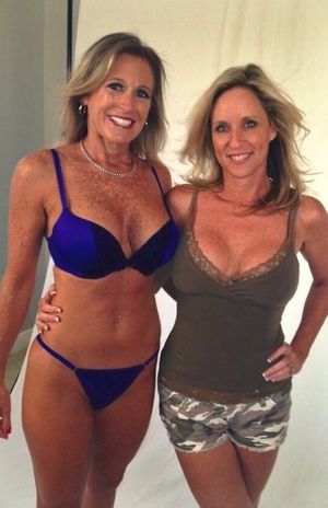 Two blonde Hot-Wives ready for some fun time.