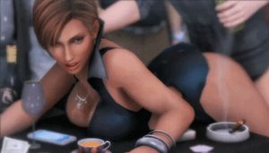 milf againts the table