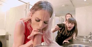 "I cant believe Bex is sucking that gorgeous cock"p