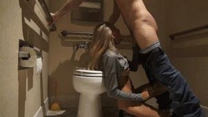 Sucking his cock in the nightclub bathroom made Bex so wet. She loved how hard he was