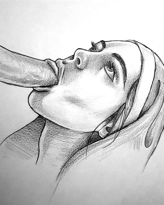 cock worship - pencil