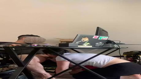 Working from home isn't that hard when sis is around