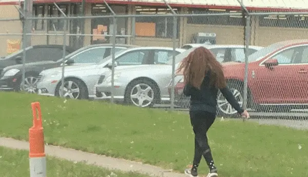 White babe walking