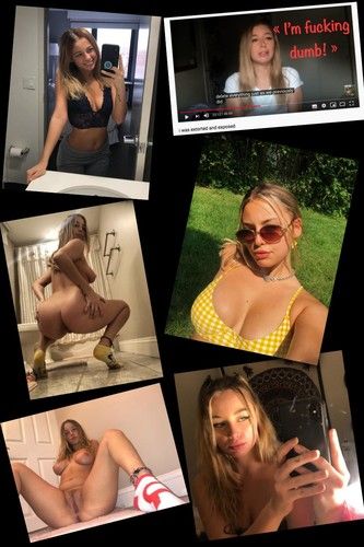 Blonde youtuber exposed