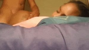 Black babe pounded on bed