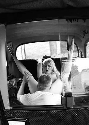 Luke looked up at Bex's sexy heels while with his tongue he slowly teased all the length of her bald wet pussy, up and down, up and down...