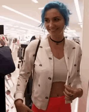 Sexy blue haired bitch