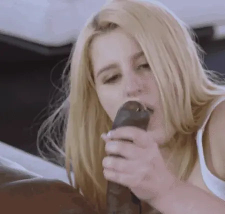 White blonde handjob