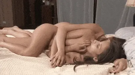 cuddling and kissing