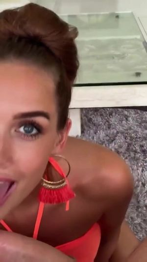 Classy beautiful bitch swallows