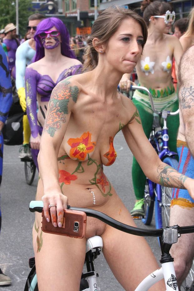 Painted nudist