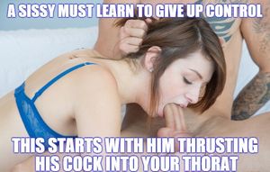 Brunette Cock In Throat Sissy Caption