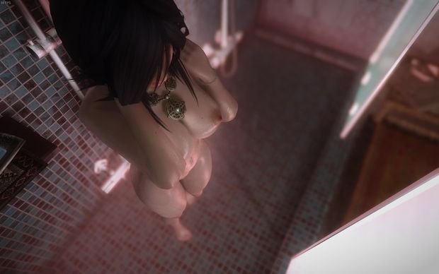 Wet 3D brunette
