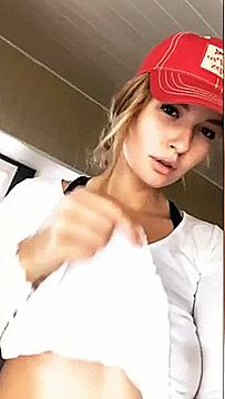 Super cute teen showing her big boobs