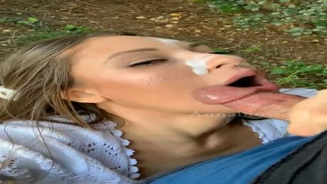 Cumming on sis her face