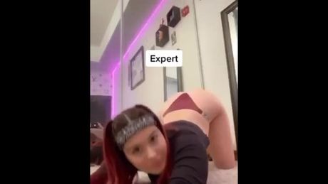 Egirl takes the "All fours arch" challenge.