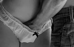 inside her panties